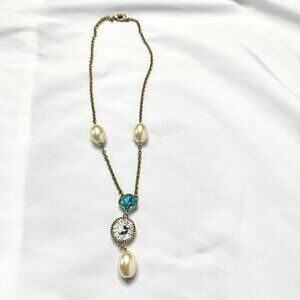 Heidi Daus Big Necklace Topaz Drop Necklace
